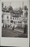 Carte Postala Sinaia Castelul Peles Interbelica 14x9cm Alb Negru Necirculata