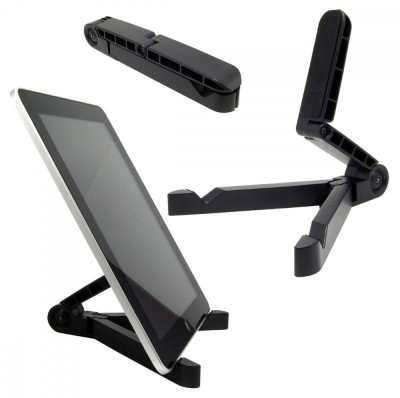 Suport universal pentru Tablete cu dimensiuni pana la 10&amp;rdquo;, Negru, 18.4 x 2.3 x 3.2 cm foto