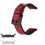 Curea hibrid piele-silicon compatibila cu Samsung Galaxy Watch9 40mm, VD Very Dream&reg;, Tart Red