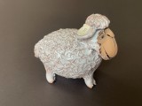 Sculptura animaliera, ovina din ceramica smaltuita, designer suedez Uve Sibert, anii 1960 (1)