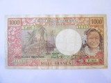 Rară! Polinezia Franceză-Papeete/Tahiti 1000 Francs 1985,bancnota din imagini la cel maic pret
