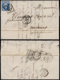 France 1865 Cover + Content Bordeaux to Drucourt Railroad cancel D.787