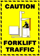 Sign caution forklift traffic foto