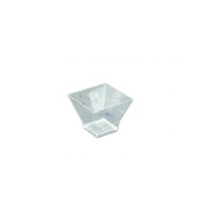 Set 25 buc boluri transparente Pagoda, finger food, 60 cc