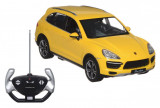 MASINA CU TELECOMANDA PORSCHE CAYENNE TURBO GALBEN CU SCARA 1 LA 14 SuperHeroes ToysZone