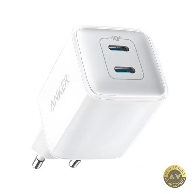 Incarcator Retea Anker 521 Nano Pro 40W 3A 2 x USB-C Alb A2038G21 foto