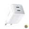 Incarcator Retea Anker 521 Nano Pro 40W 3A 2 x USB-C Alb A2038G21