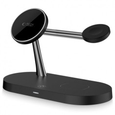 Incarcator Retea Wireless Tech-Protect A12 3in1, 15W, 1.67A, Negru