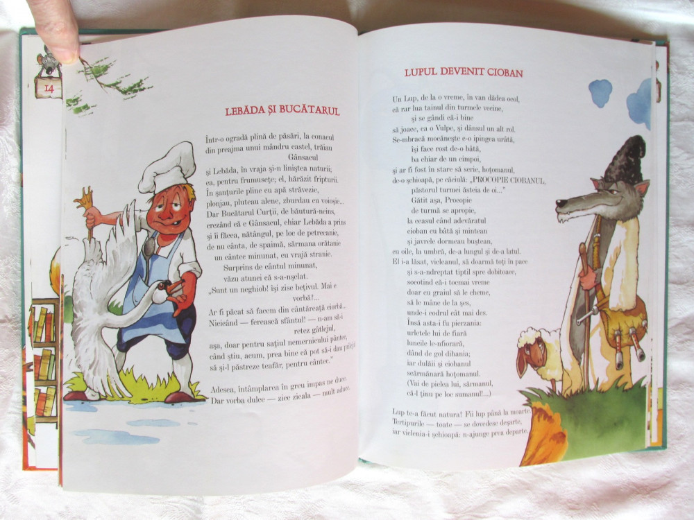 FABULE", La Fontaine, Ed. II, 2007. Ilustratii de Walter Riess, Corint  Junior | Okazii.ro