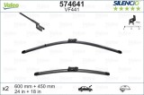 Set 2 Stergatoare Parbriz Valeo Silencio Flat Blade, Cauciuc+Grafit, Tip Plat, Carlig/Universal, Lungime 650/650mm, Alfa Romeo, Fiat, VW