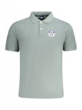 Cumpara ieftin Tricou polo barbati, cu imprimeu cu logo, Regular fit, Verde, S