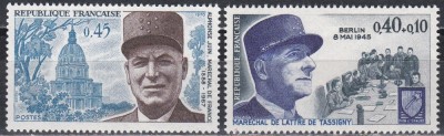 Franta 1970 - Mareșalul Juin, 2 Serii, MNH foto
