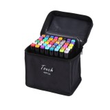 Cumpara ieftin Set 48 markere, 2 capete subtire si gros, geanta de depozitare, Multicolor, Oem