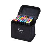 Set 48 markere, 2 capete subtire si gros, geanta de depozitare, Multicolor
