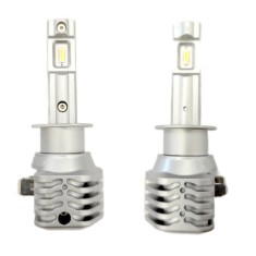 Set 2 LED-uri Auto Techstar&reg; T100, H7, 30w, 3000 Lumeni, 6500K, AUTO, 12-24 Volti, CSP, Canbus, Radiator Aluminiu, Racire Pasiva