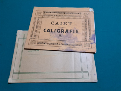 LOT 2 CAIETE PENTRU CALIGRAFIE * ANII 1920 * foto