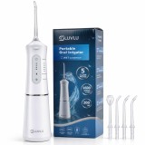 Irigator Oral Profesional pentru Dus Bucal, LUVLU&trade; PRO, 5 Moduri de presiune, Cap rotativ 360&deg;, 1600 pulsatii/min, IPX7, Portabil, fara fir, Silentios