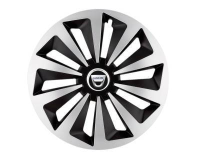 Set 4 capace roti Fox Gri-Negru R15 pentru gama auto Dacia foto