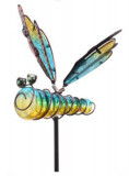 Lampa de gradina Dragonfly, 20x6x105 cm, metal, verde