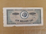 Bancnota un milion 1000000 1 000 000 lei 1947 (cu doua mici defecte)