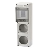 Cofret Gewiss GW68018N, 5 module, 2 deschideri, 16 A, IP65