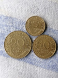 Lot monede Franta. 5 10 20 centimes 1984