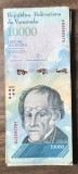 (ORIX) Bancnota Venezuela 10.000 Bolivares 2016 - Colecție / Hiperinflație / Simon Rodriguez