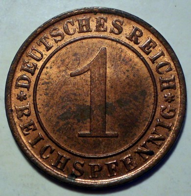 E.263 GERMANIA 1 REICHSPFENNIG 1936 D XF/AUNC foto