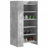Cumpara ieftin Pantofar, gri beton, 52x37,5x100 cm, lemn prelucrat
