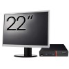 Pachet Calculator LENOVO Thinkcentre M600 Tiny, Intel Pentium J3710 1.60-2.64GHz, 4GB DDR3, 120GB SSD + Monitor 22&amp;quot; NewTechnology Media