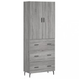 Cumpara ieftin Dulap inalt, gri sonoma, 69,5x34x180 cm, lemn compozit