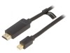 Cablu HDMI la mini DisplayPort 2m Negru