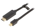Cablu HDMI la mini DisplayPort 2m Negru