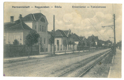 3856 - SIBIU, Tram, Romania - old postcard, CENSOR - used - 1916 foto