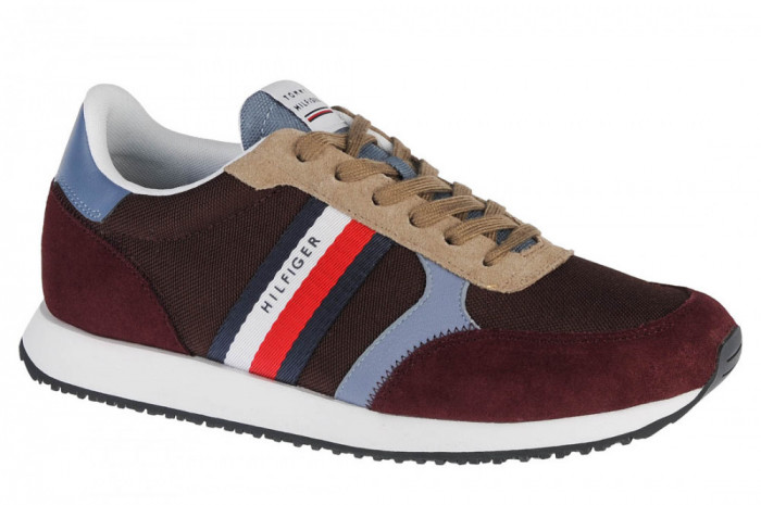 Pantofi pentru adidași Tommy Hilfiger Runner Lo Color Mix FM0FM03815-GR8 maro