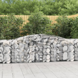 Cosuri gabion arcuite 8 buc, 400x50x80/100 cm, fier galvanizat GartenMobel Dekor, vidaXL