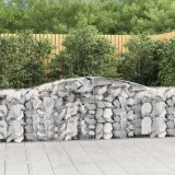 Cosuri gabion arcuite 8 buc, 400x50x80/100 cm, fier galvanizat GartenMobel Dekor, vidaXL