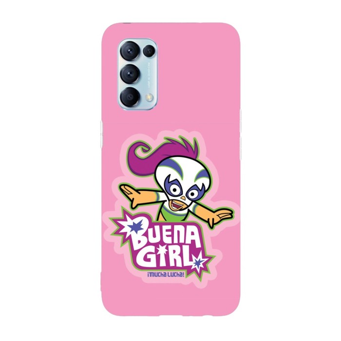 Husa compatibila cu Oppo A77, Viceversa, model Buena girl sticker Mucha Lucha, Silicon, TPU