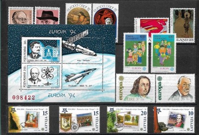 C3404 - lot timbre Europa-cept nestampilate MNH,serii complete foto