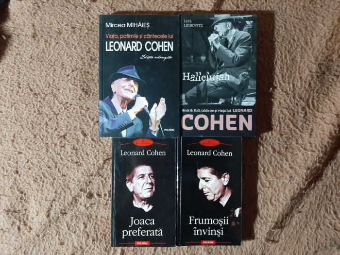 4 vol. Leonard Cohen (biografii, romane: Joaca preferată, Frumoșii &icirc;nvinși etc.)