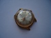 Ceas mecanic sovietic Raketa, carcasa aurita Au20, defect, Analog, Casual, Placat cu aur