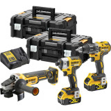 Set 3 Scule Profesionale DeWalt DCK384P2T: DCD796 DCF887 si DCG405