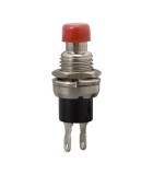 Buton 1 circuit 12VDC ON-(OFF) fara retinere rosu, Oem