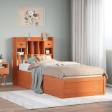 VidaXL Cadru pat fără saltea, maro ceruit, 75x190 cm, lemn masiv pin