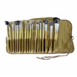 Cumpara ieftin Pensule Machiaj Global Fashion, set 18 buc, Gold