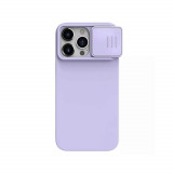 Husa pentru iPhone 15 Pro - Nillkin CamShield Silky MagSafe Silicone - Misty Purple, Mov, Carcasa