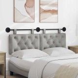 vidaXL Cap de pat suspendat Gri deschis 130 x 55 x 7 cm Catifea 42032108