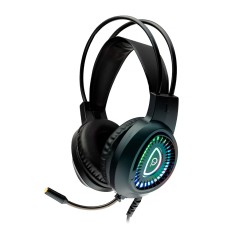 CASTI gaming Spacer RGB, cu fir, standard, utilizare gaming, microfon pe brat, conectare prin USB &amp;amp;amp; Jack 3.5 mm x 2, iluminare RGB, negru, &amp;quot;SPGH-P foto