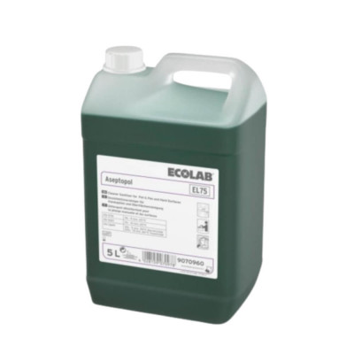 Detergent Dezinfectant Ecolab Aseptopol EL 75, 5 L, Detergent Dezinfectant Universal, Dezinfectant pentru Vase, Dezinfectant Diferite Suprafete, Deter foto