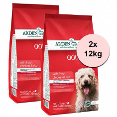 ARDEN GRANGE Adult with fresh chicken &amp; rice 2 x 12 kg